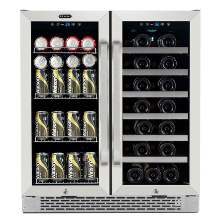 Whynter 30″ Built-In French Door Dual Zone Wine Refrigerator/Beverage Center BWB-3388FDS